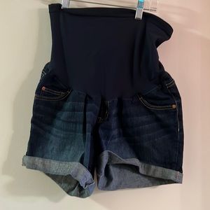 Indigo Blue size large maternity shorts